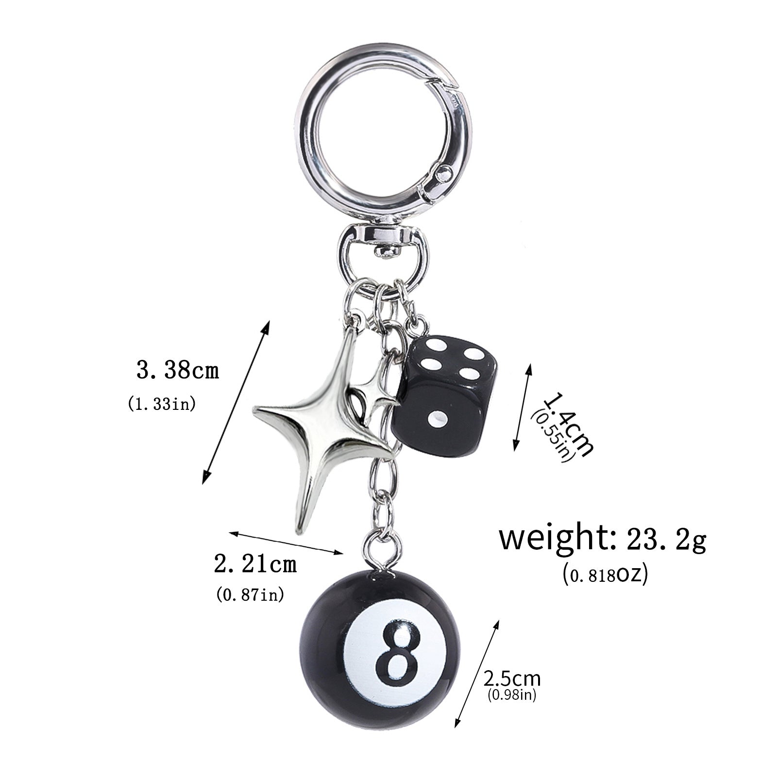 8 ball charm